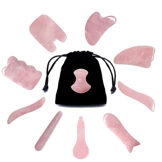 ✨ Gua Sha cuarzo Rosado Facial Karün – Efecto Lifting Natural & Spa en Casa