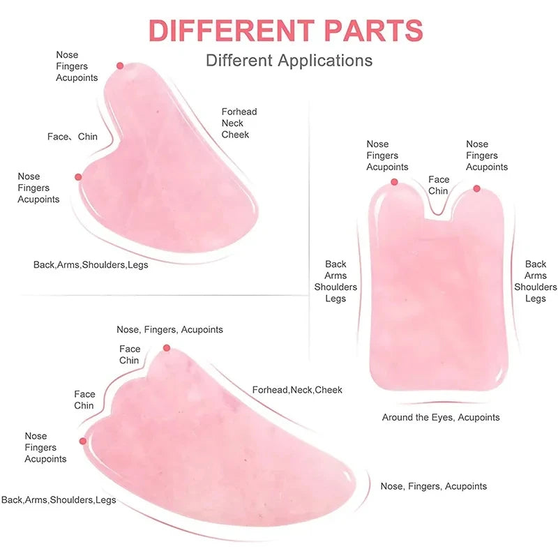 ✨ Gua Sha cuarzo Rosado Facial Karün – Efecto Lifting Natural & Spa en Casa