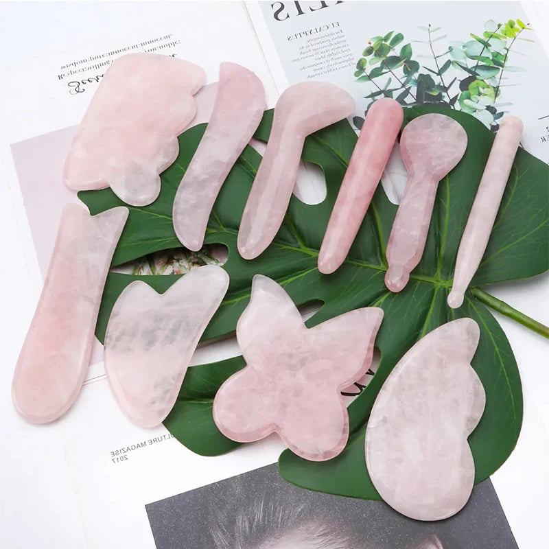 ✨ Gua Sha cuarzo Rosado Facial Karün – Efecto Lifting Natural & Spa en Casa